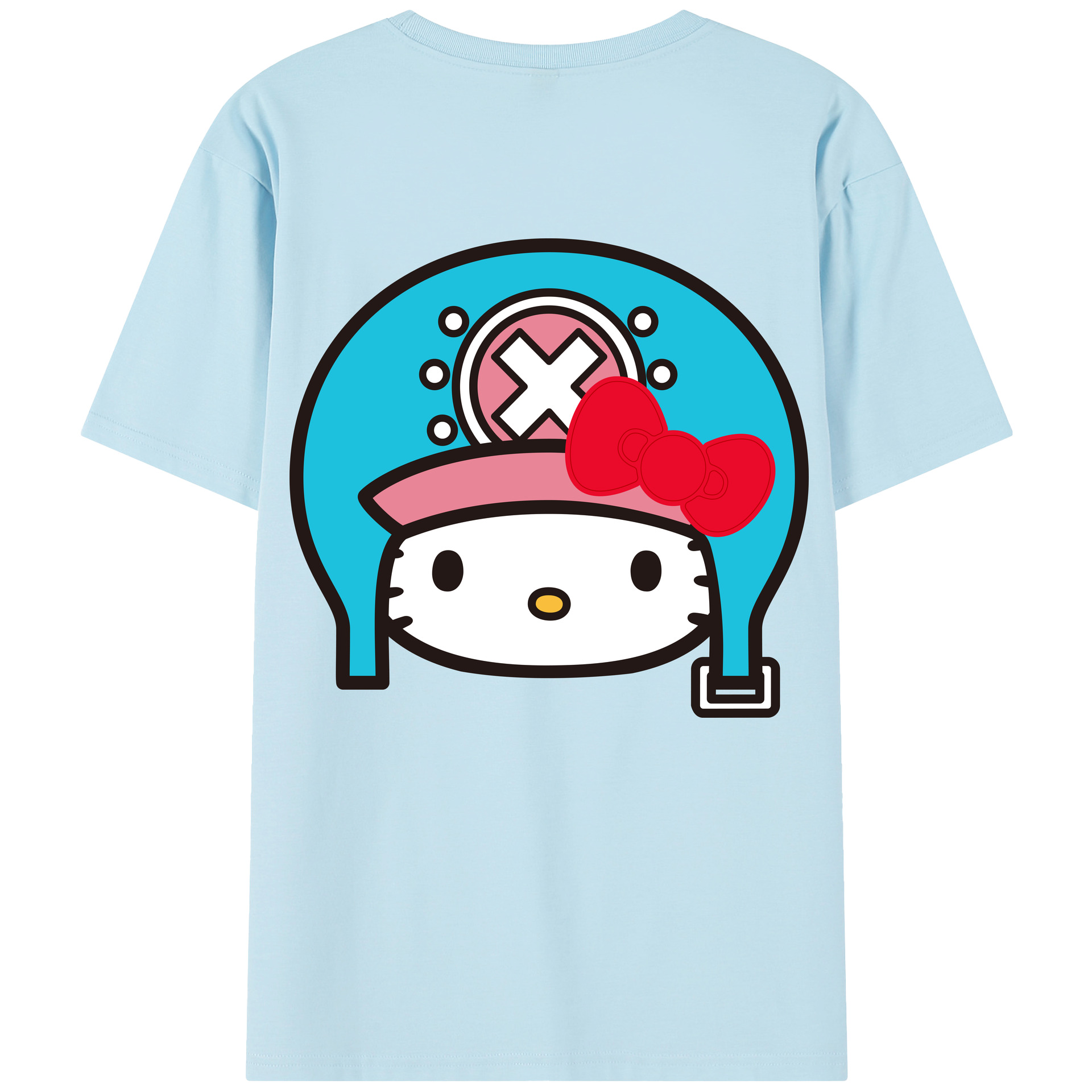 （画像用） Hello Kitty ハローキティ 綿100％半袖Tシャツ（背面プリント）
